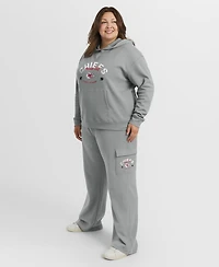 Wear by Erin Andrews Women's 2-Piece Gray Kansas City Chiefs Plus Waffle-Knit Long Sleeve Hooded Shirt & Pants Lounge Set