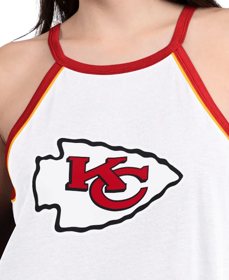 G-iii 4Her by Carl Banks Women's White Kansas City Chiefs Redemption Win Slub Tank Top