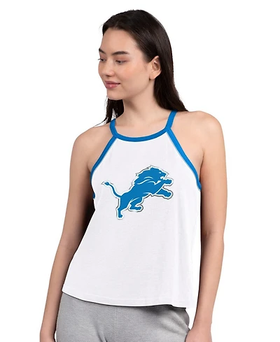 G-iii 4Her by Carl Banks Women's White Detroit Lions Redemption Win Slub Tank Top