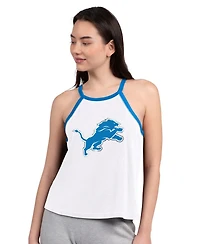 G-iii 4Her by Carl Banks Women's White Detroit Lions Redemption Win Slub Tank Top