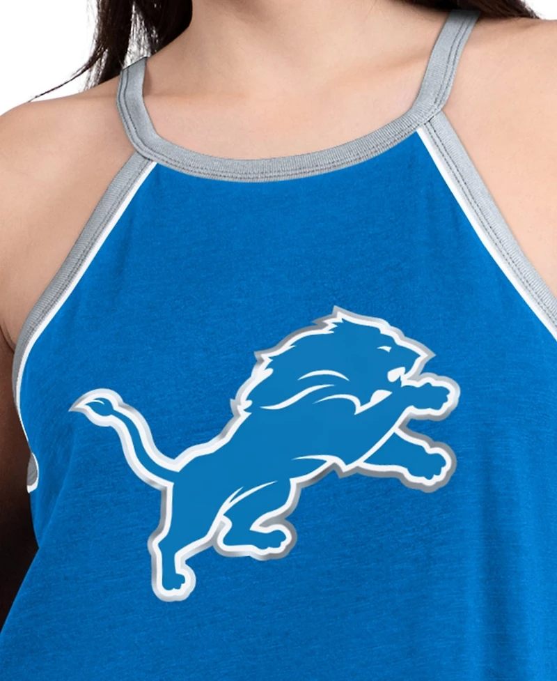 G-iii 4Her by Carl Banks Women's Royal Detroit Lions Redemption Win Slub Tank Top
