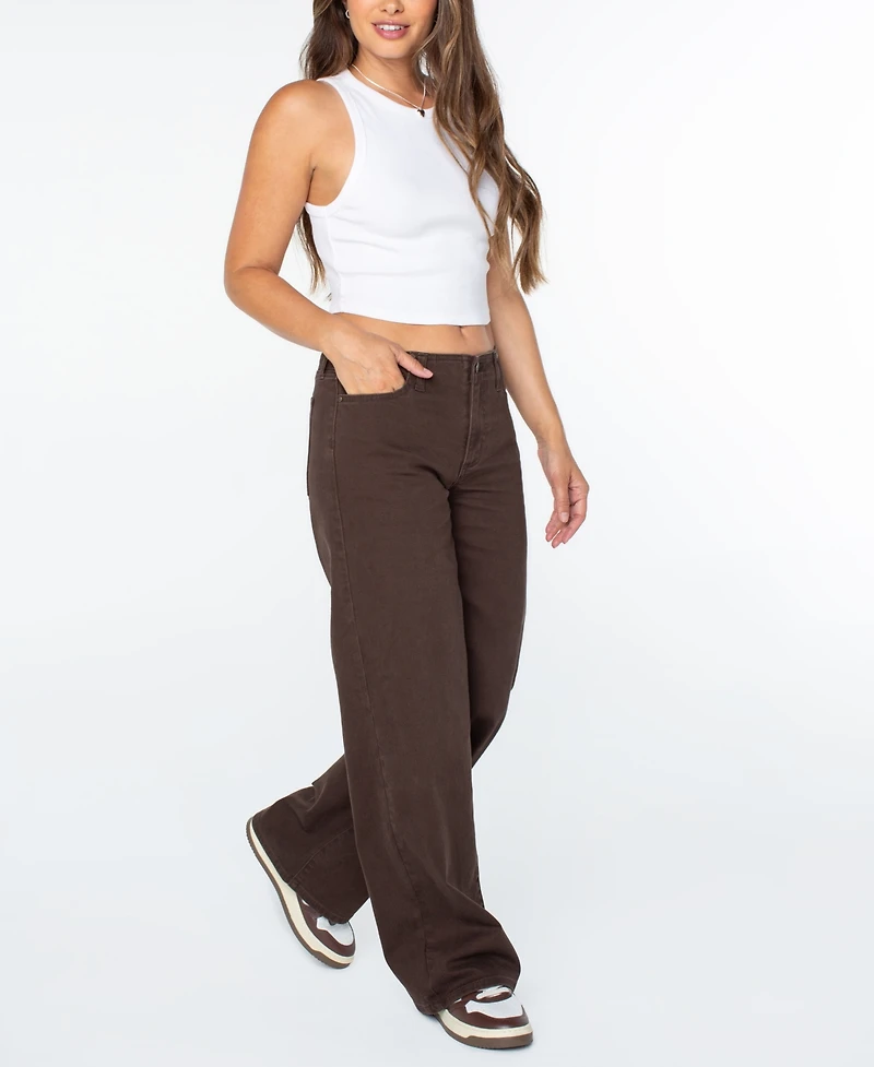 Celebrity Pink Women's Mid-Rise Baggy Jeans