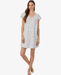 Lauren Ralph Women's Flutter-Sleeve V-Neck Gown