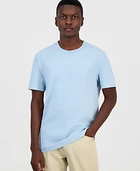 Alfani Men's Short-Sleeve Textured Mercerized T-Shirt, Macy's Exclusive