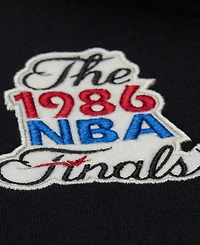 Mitchell & Ness Men's Black Boston Celtics Vintage Logo Courtside Fleece Full-Button Jacket