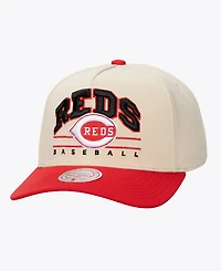 Mitchell & Ness Men's and Women's Cream Cincinnati Reds Retro Arch Pro Pinch Snapback Hat