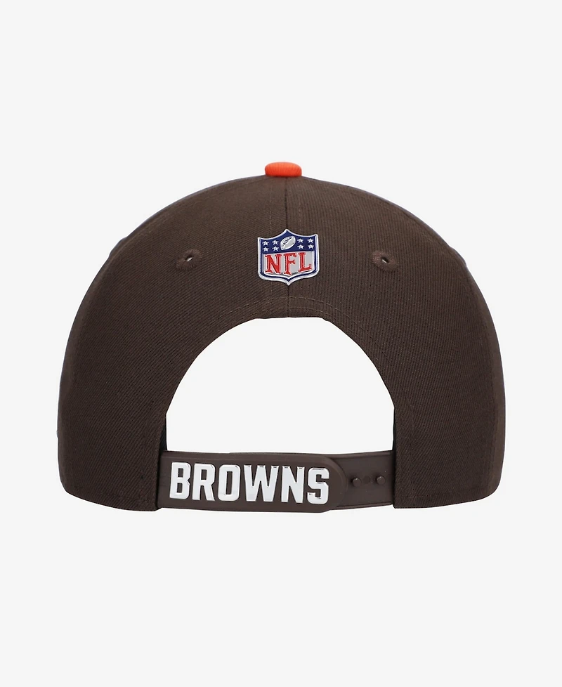 New Era Big Boys and Girls Brown/Orange Cleveland Browns 2026 Nfl Draft Pre-Curved 9FIFTY Snapback Hat