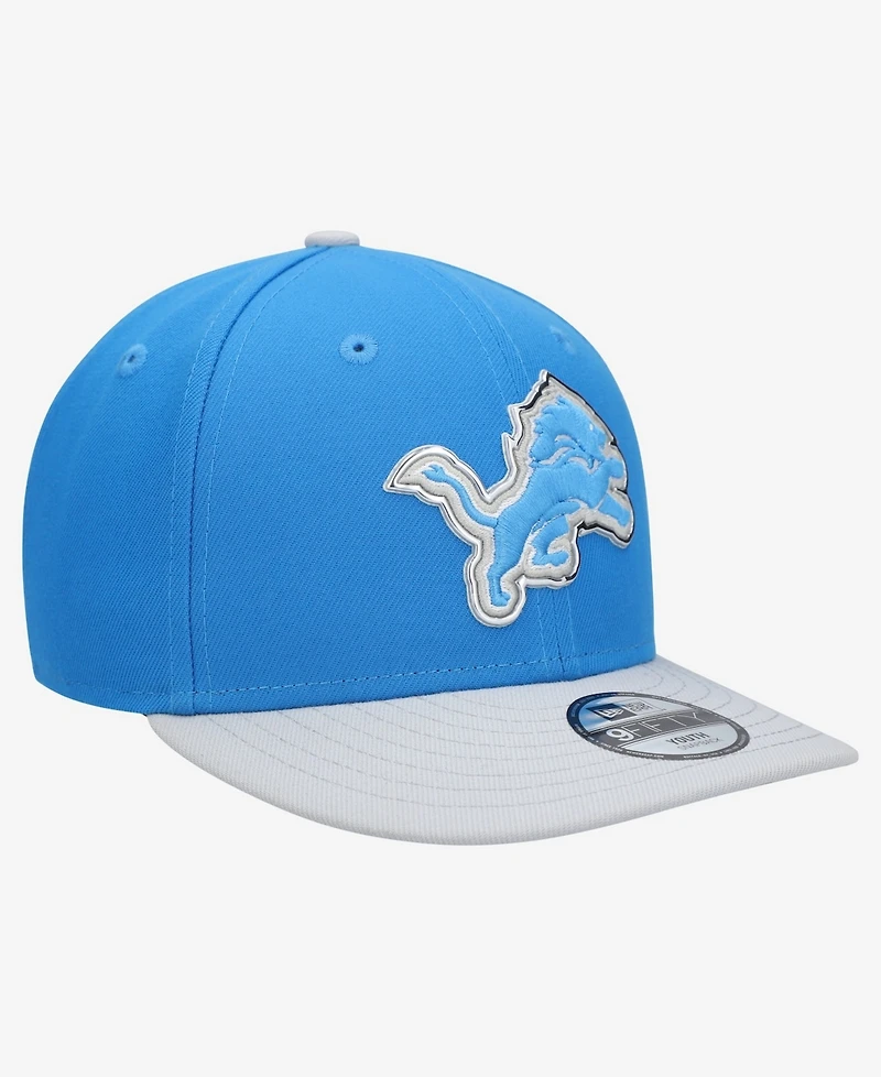 New Era Big Boys and Girls Blue/Silver Detroit Lions 2026 Nfl Draft Pre-Curved 9FIFTY Snapback Hat