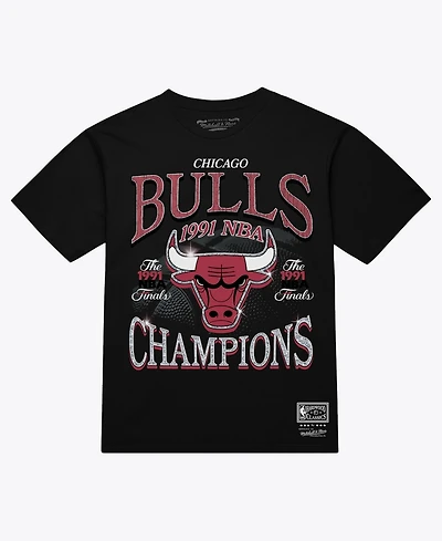 Mitchell & Ness Men's Black Chicago Bulls Champions Era T-Shirt