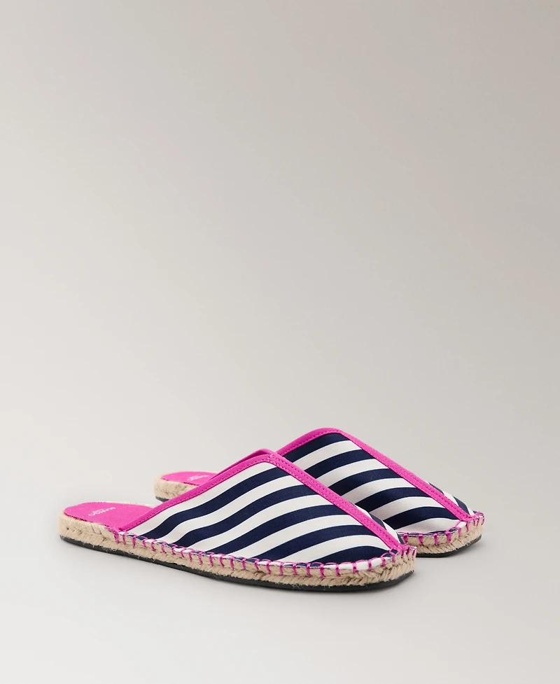 Mango Women's Striped Espadrille Slippers