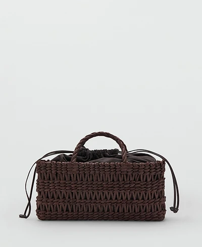 Mango Women's Medium Natural Fiber Tote Bag
