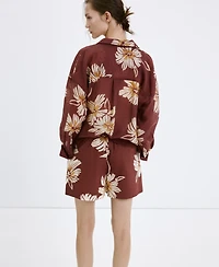 Mango Women's Printed Cotton-Blend Shorts