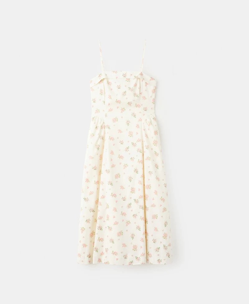 Mango Women's Floral-Print Flared Dress