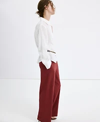 Mango Women's Bow Straight Pants