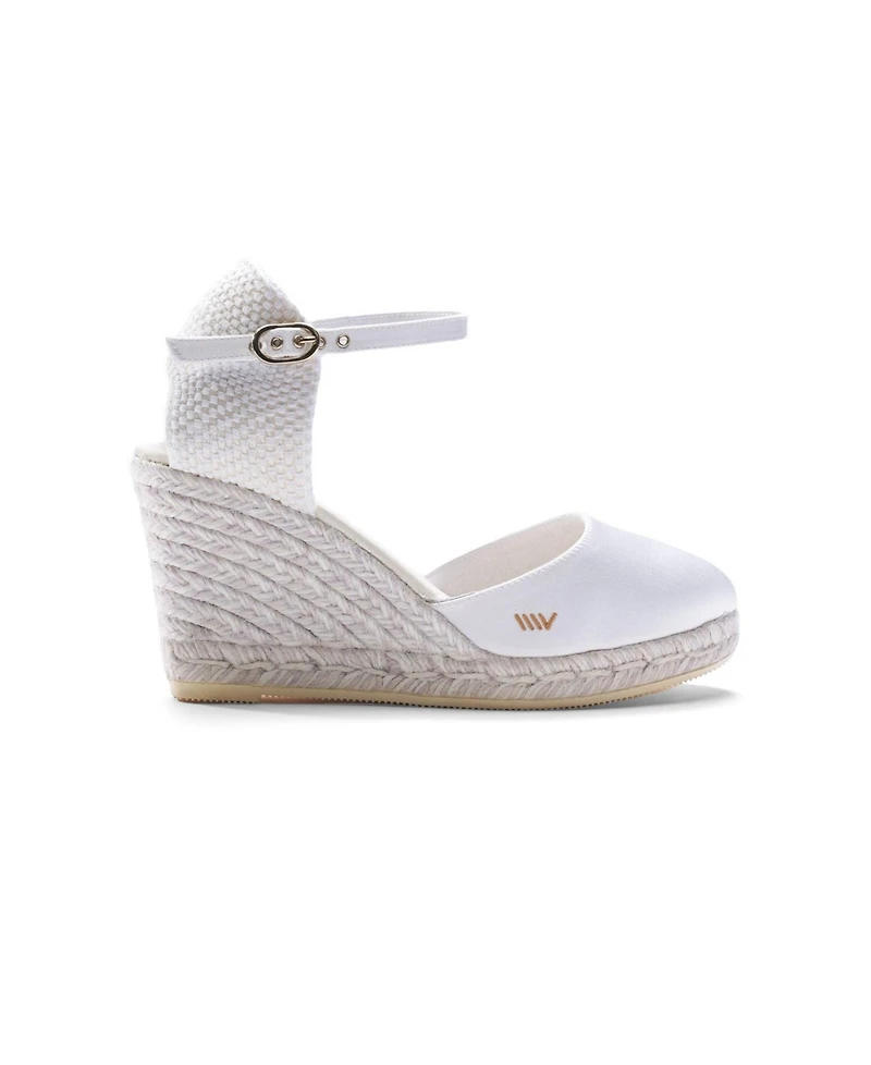 Viscata Women's Satuna Limited Edition Silk Espadrille Wedges Ankle Strap