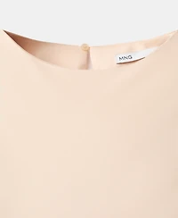 Mango Women's Flared-Sleeve Satin Dress