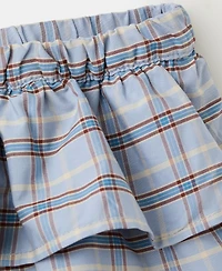 Mango Women's Ruffled Checkered Mini Shorts