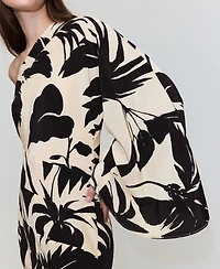 Mango Women's Printed Asymmetrical Dress