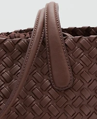 Mango Women's Braided Tote Bag