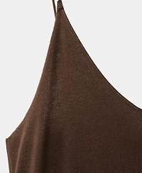 Mango Women's Gathered Detail Knitted Dress