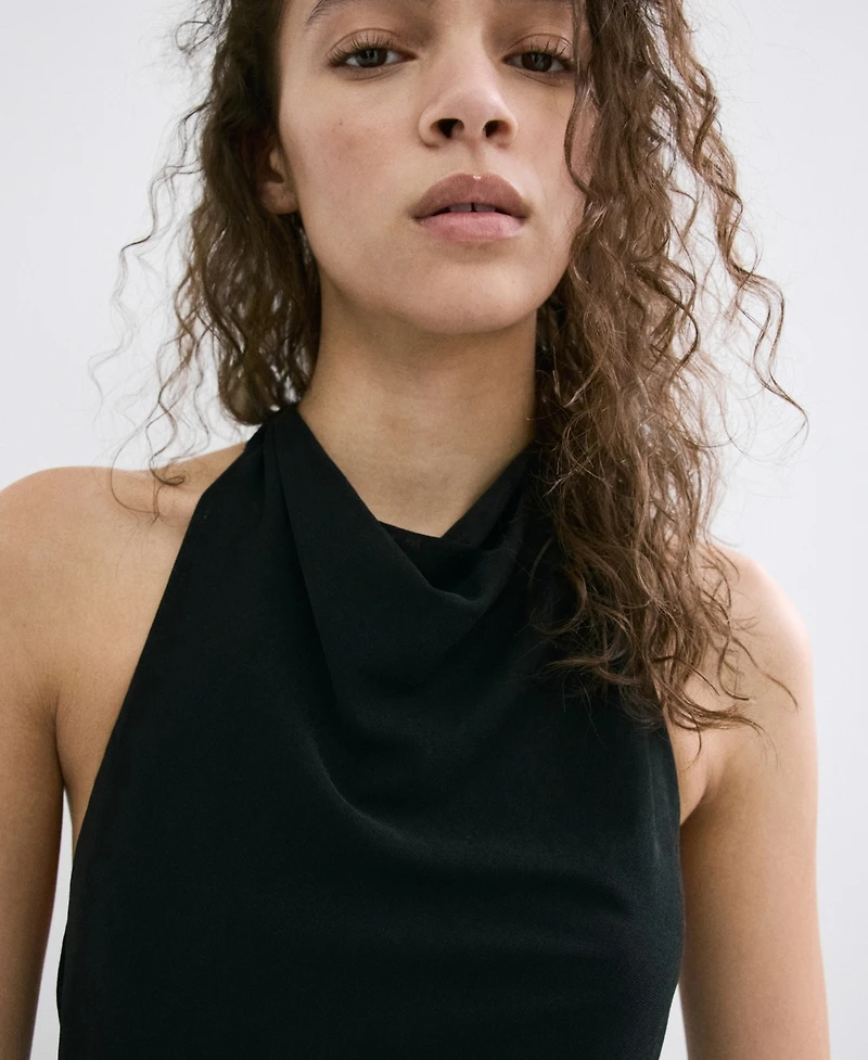 Mango Women's Bow Halter Dress