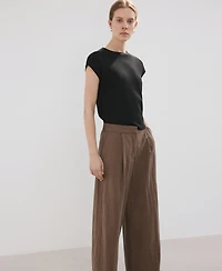 Mango Women's Straight Lyocell Pants