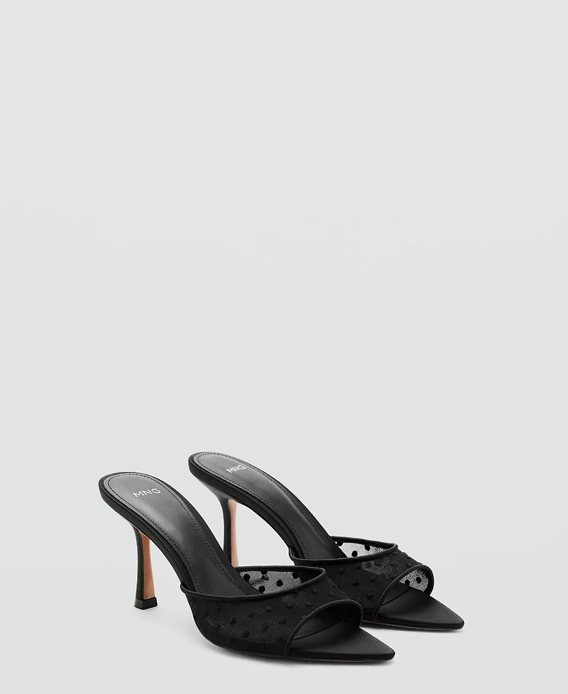Mango Women's Lace Heeled Sandals