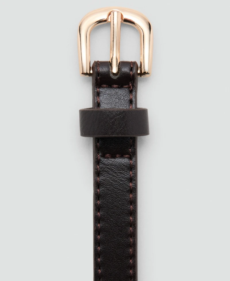 Mango Women's Applique Skinny Belt