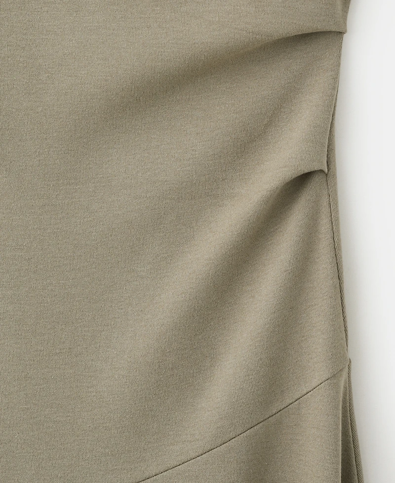 Mango Women's Asymmetrical Draped Dress
