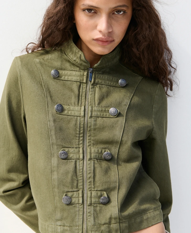 Mango Women's Band Collar Fitted Jacket