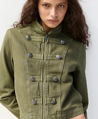 Mango Women's Band Collar Fitted Jacket