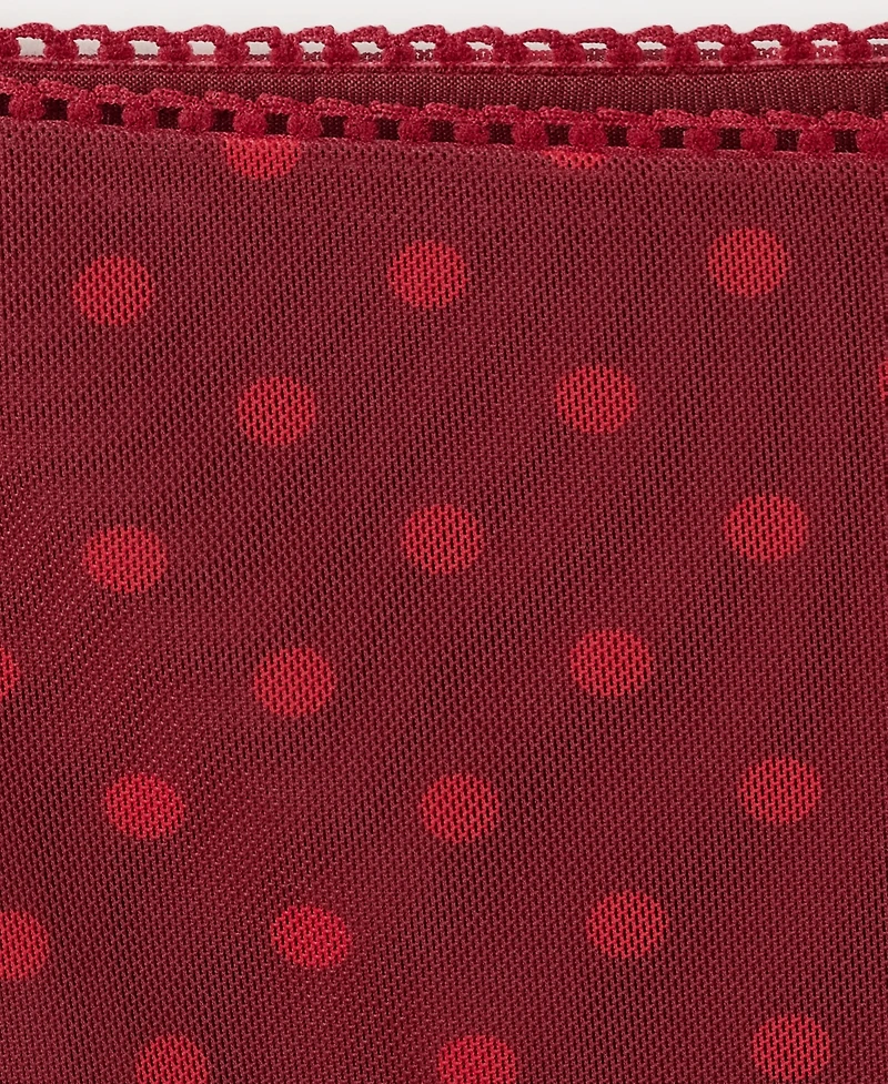 Mango Women's Polka-Dot-Printed Tulle Skirt