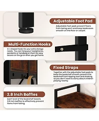 homfan L-Shaped Corner Bookshelf