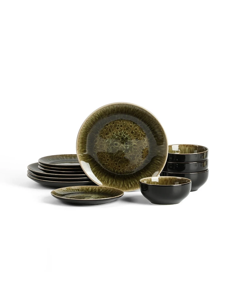 Stone Lain Riley 12-Piece Dinnerware Set, Service For 4