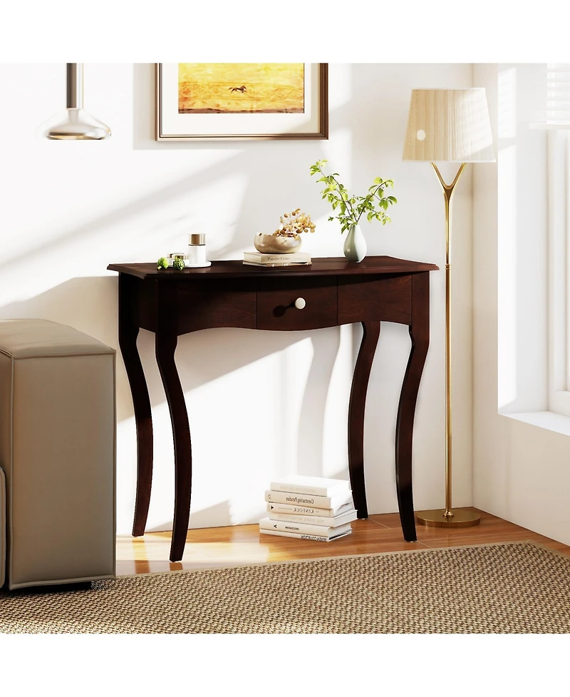 Slickblue Entryway Console Table with Drawer and Wooden Frame