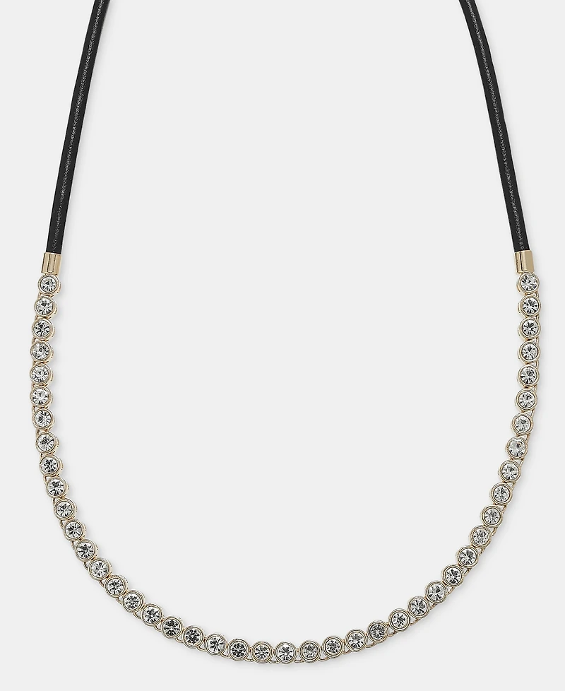 On 34th Crystal Tennis Cord Necklace, Macy's Exclusive