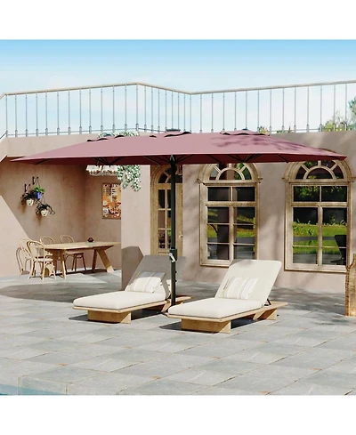 gaomon 3-Head Outdoor Patio Umbrella for Poolside, Lawn and Backyard, Without Base
