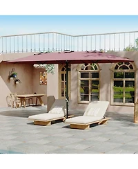 gaomon 3-Head Outdoor Patio Umbrella for Poolside, Lawn and Backyard, Without Base