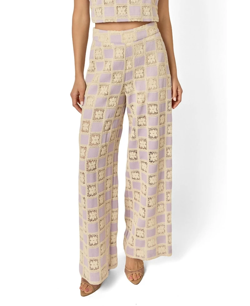 English Factory Women's Crochet Long Pants
