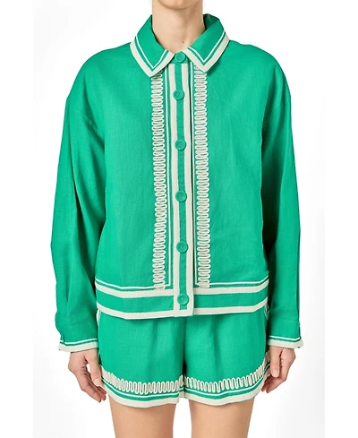 English Factory Women's Embroidered Jacket