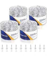 Danrong 800 Pcs Clear Push Pins, Standard Thumb Tacks with Steel Point and Plastic Head for Bulletin Cork Board, Office School