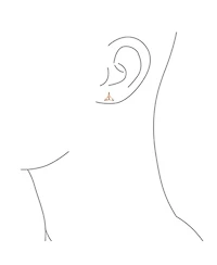 Bling Jewelry Nautical Mermaid Fin Whale Tail Stud Earrings .925 Sterling Silver Rose Gold Plated