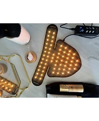 GLO24K 7 Color Led Neck, Chest and Decollete Mask with Express Eye and Face Lifting Cream, Firming and Anti Aging Treatment for Smoother, Tighter Skin