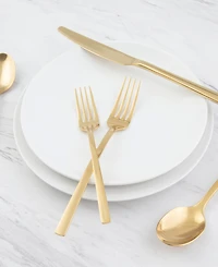 Cambridge Silversmiths Beacon Gold Satin 16-Piece Flatware Set