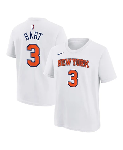 Nike Big Boys and Girls Josh Hart White New York Knicks Association Name Number T-Shirt