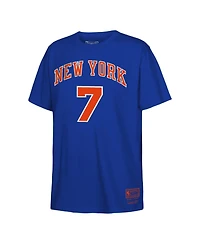 Mitchell Ness Big Boys and Girls Carmelo Anthony Blue New York Knicks Hardwood Classics Name Number T-Shirt