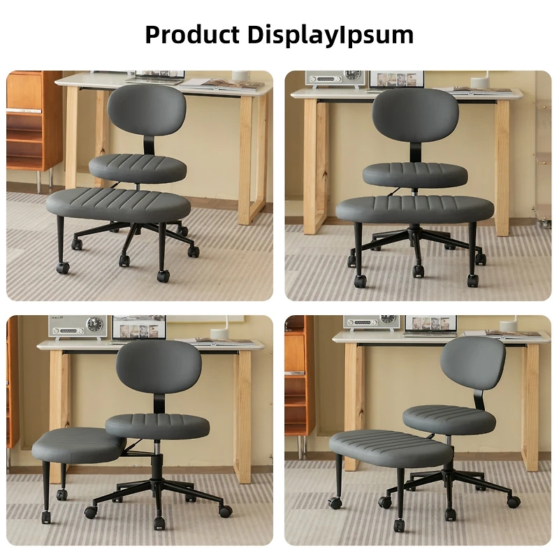 Rainsken 360 Degree Swivel Meditation Chair, Adjustable Office Chair, Adhd Fidget Desk Chair, with Lumbar Support and Rolling Base for Home