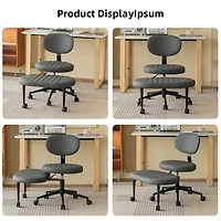 Rainsken 360 Degree Swivel Meditation Chair, Adjustable Office Chair, Adhd Fidget Desk Chair, with Lumbar Support and Rolling Base for Home