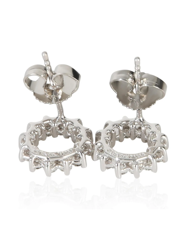Pre-Owned Tiffany & Co Platinum Diamond Open Circle Earrings