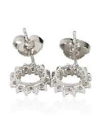 Pre-Owned Tiffany & Co Platinum Diamond Open Circle Earrings